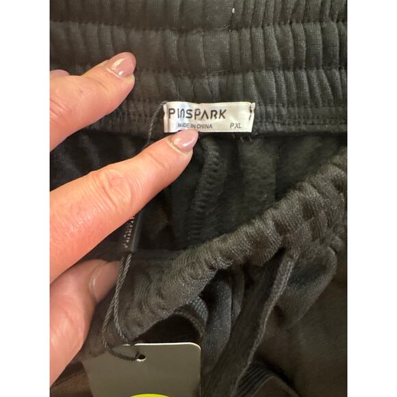 Pinspark Women's Black Wide Leg Sweatpant Size PXL - Picture 3 of 8